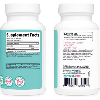 USA Supplements | Nutricost, Women, Myo & D-Chiro Inositol ( Hormonal Balance )