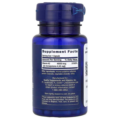 USA Supplements | Life Extension, Mega Vitamin K2 ( High Potency For Strong Bones )