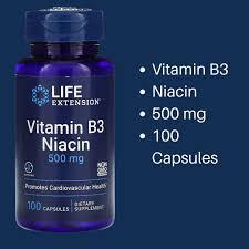 USA Supplements | Life Extension, Vitamin B3 Niacin ( Promotes Cardiovascular Health )