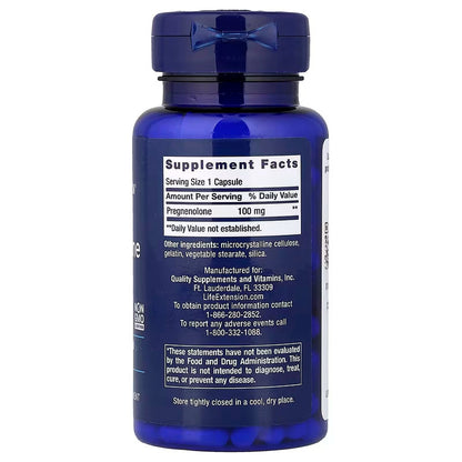 USA Supplements | Life Extension, Pregnenolone, 100 mg, 100 Capsules ( Cognitive Function )