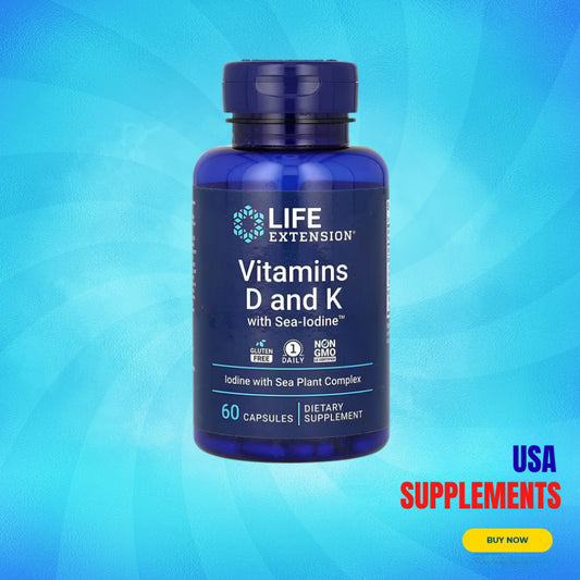 USA Supplements | Life Extension, Vitamins D and K with Sea-Iodine ( Bone Health Support )