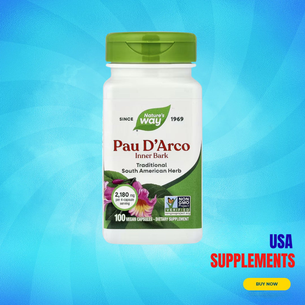 USA Supplements | Nature's Way, Pau D'Arco, 100 Vegan Capsules ( Immune System Support )