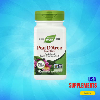 USA Supplements | Nature's Way, Pau D'Arco, 100 Vegan Capsules ( Immune System Support )