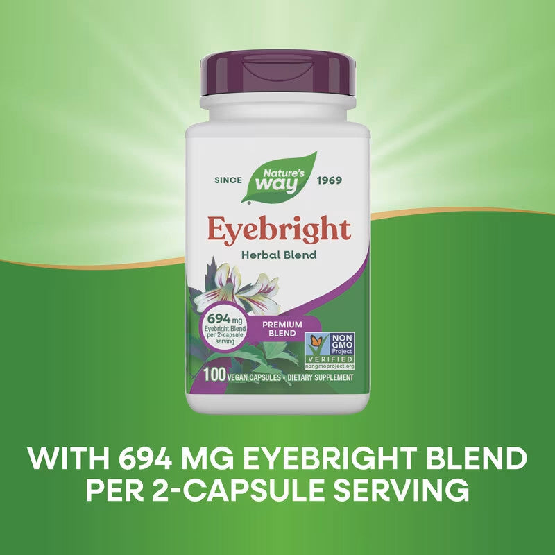 USA Supplements | Nature's Way, Eyebright, Herbal Blend, 100 Vegan Capsules ( Eye Comfort Support )