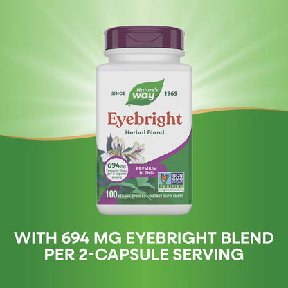 USA Supplements | Nature's Way, Eyebright, Herbal Blend, 100 Vegan Capsules ( Eye Comfort Support )
