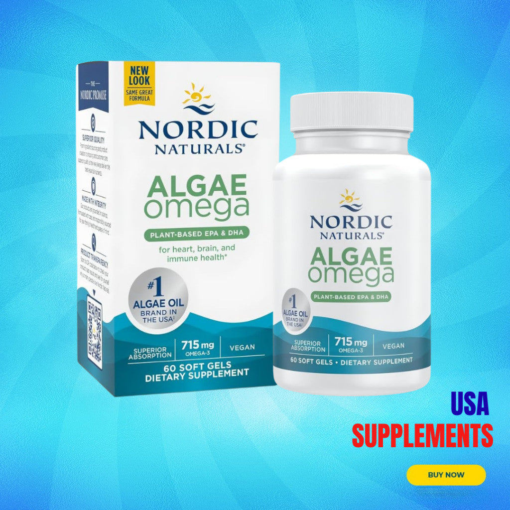 USA Supplements | Nordic Naturals, Algae DHA ( Supports Brain Health )