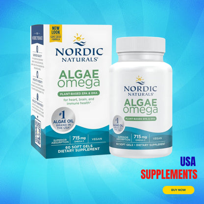 USA Supplements | Nordic Naturals, Algae DHA ( Supports Brain Health )
