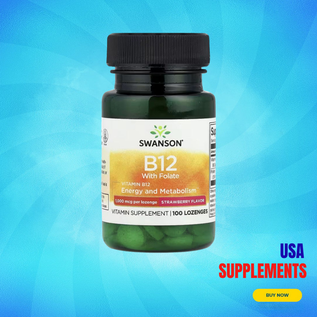 USA Supplements | Swanson, Vitamin B12 with Folate ( Energy Support )