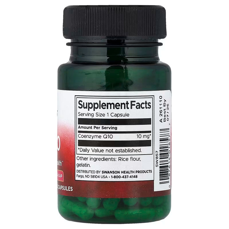 USA Supplements | Swanson, CoQ10, 10 mg, 100 Capsules ( Heart & Cardiovascular Support )