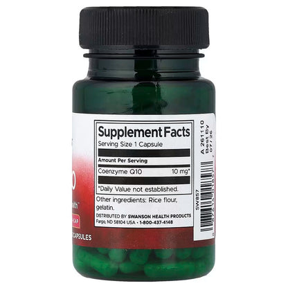 USA Supplements | Swanson, CoQ10, 10 mg, 100 Capsules ( Heart & Cardiovascular Support )