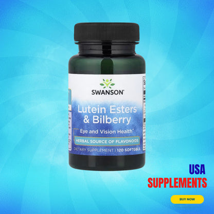 USA Supplements | Swanson, Lutein Esters & Bilberry, 120 Softgels ( Eye & Vision Support )