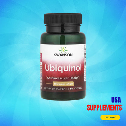 USA Supplements | Swanson, Ubiquinol, 50 mg, 60 Softgels ( Heart Health )