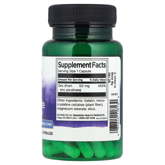 USA Supplements | Swanson, Zinc Picolinate, Extra Strength ( Immune Health )