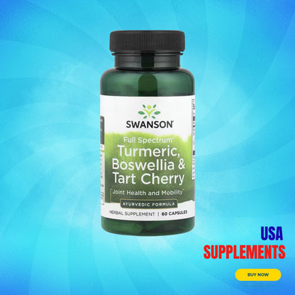 USA Supplements | Swanson, Full Spectrum®, Turmeric, Boswellia & Tart Cherry ( Joint Health )