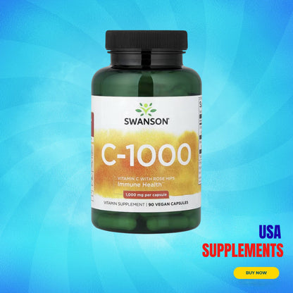 USA Supplements | Swanson, C-1000, 90 Vegan Capsules ( Immune Health )