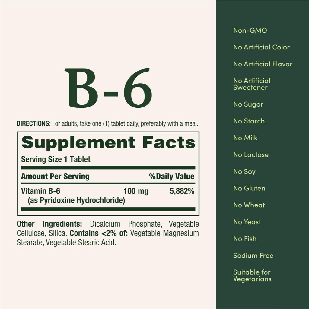 USA Supplements | Nature's Bounty, Vitamin B-6 ( Energy Metabolism )