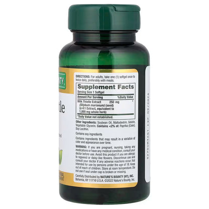 USA Supplements | Nature's Bounty, Milk Thistle Extract ( Liver Support )