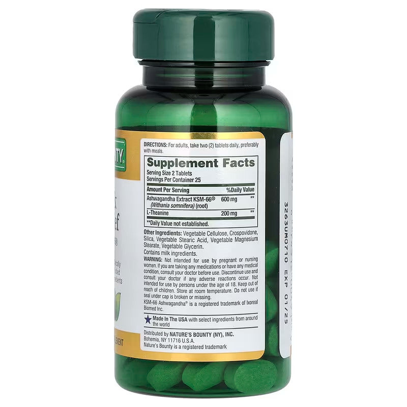 USA Supplements | Nature's Bounty, Anxiety & Stress Relief, 50 Tablets ( Stress & Anxiety Support )