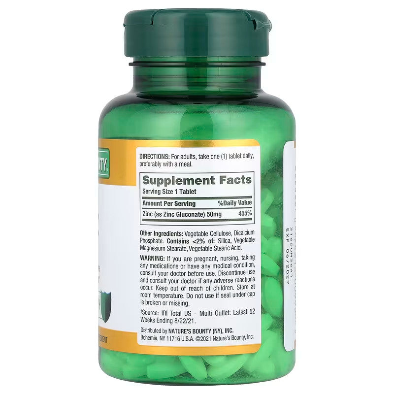 USA Supplements | Nature's Bounty, Zinc ( Supports Immune System Function )