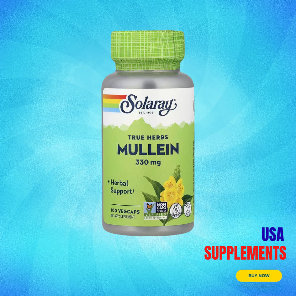 USA Supplements | Solaray, True Herbs, Mullein ( Respiratory Support )