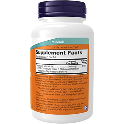 USA Supplements | NOW Foods, GTF Chromium ( Supports Healthy Glucose Metabolism )