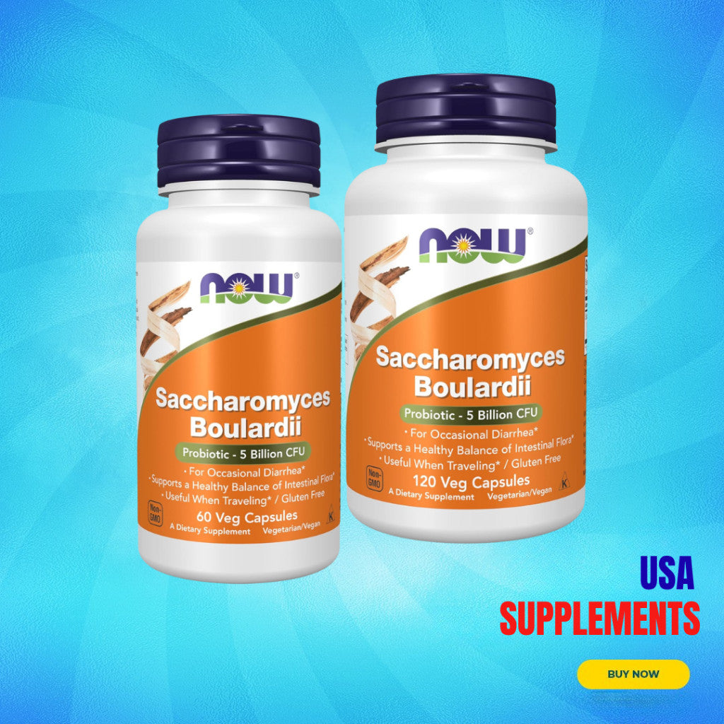 USA Supplements | NOW Foods, Saccharomyces Boulardii ( Supports Gut Health & Digestion )