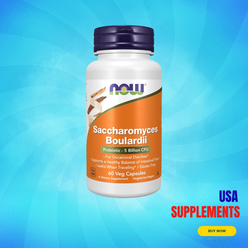USA Supplements | NOW Foods, Saccharomyces Boulardii ( Supports Gut Health & Digestion )