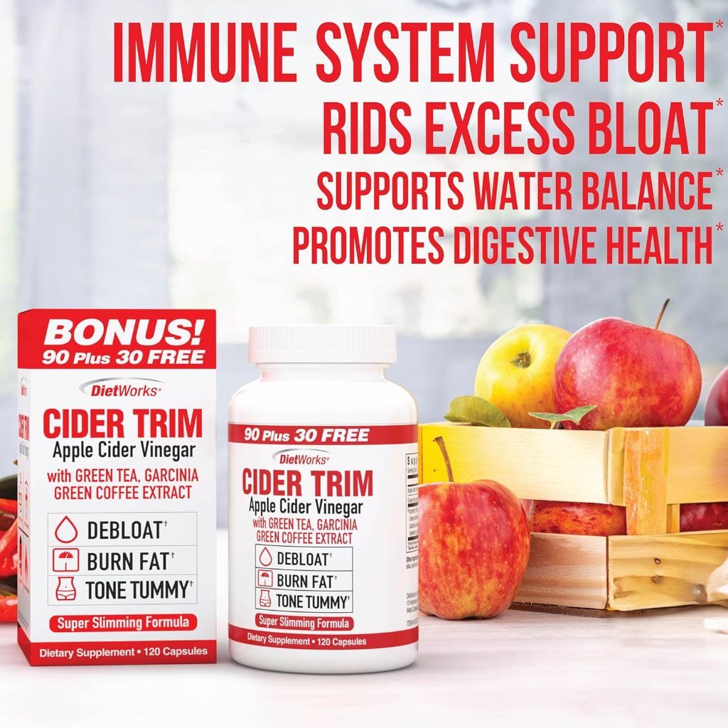 USA Supplements | DietWorks, Cider Trim, Apple Cider Vinegar ( Supports Digestive Health )