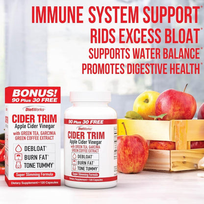 USA Supplements | DietWorks, Cider Trim, Apple Cider Vinegar ( Supports Digestive Health )