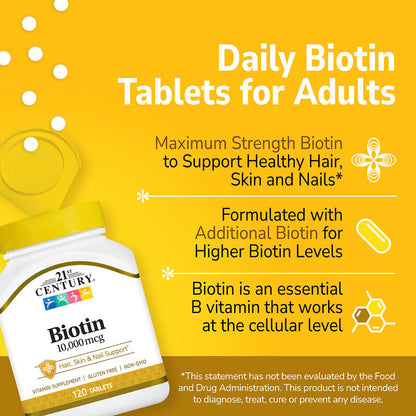 USA Supplements | 21st Century, Biotin ( Hair, Skin & Nail Support )