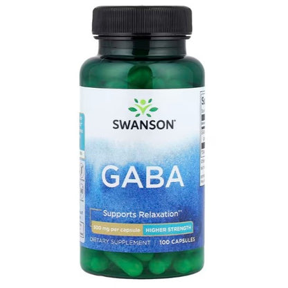 HealthilyYou | Swanson, GABA, 250 mg, 60 Capsules, 500 mg, 100 Capsules, Supports Relaxation