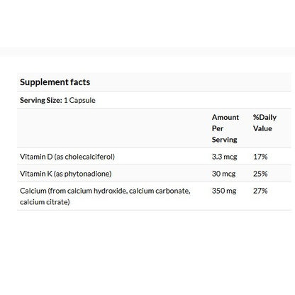 HealthilyYou | Swanson, Calcium with Vitamins D & K, 100 Capsules Strong, Healthy Bones