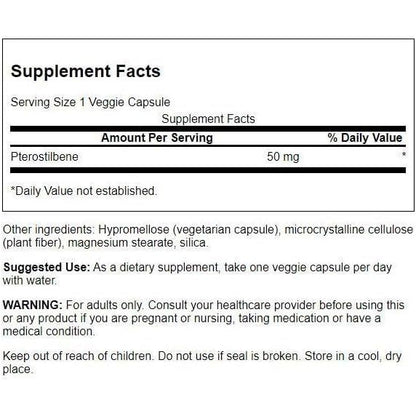 HealthilyYou | Swanson, Pterostilbene, 50 mg , 30 Veggie Caps Cardiovascular Health