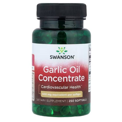 Healthily You | Swanson, Garlic Oil Concentrate, 500 mg, 250 Softgels Cardiovascular Health