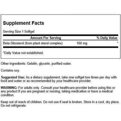 Healthily You | Swanson, Beta-Sitosterol, Maximum Strength, 60 Softgels Cardiovascular Health