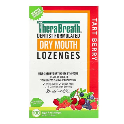 NaturalSolutions | TheraBreath, Dry Mouth Lozenges, Mandarin Mint, Tart Cherry, Freshens Breath