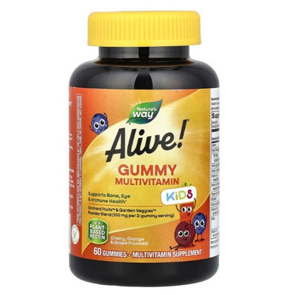 LittleSunshine | Nature's Way, Alive! Kids, Gummy Multivitamin, Cherry, Orange & Grape , 60 Gummies