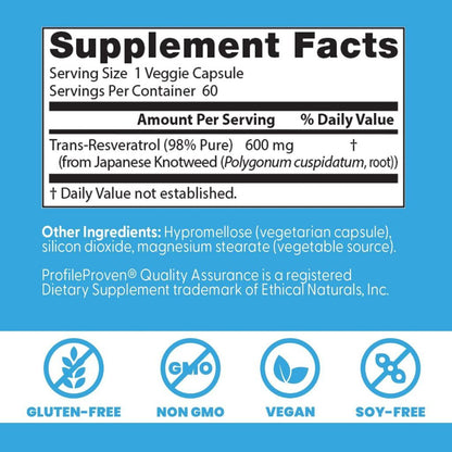 USA Supplements | Doctor's Best, Trans-Resveratrol ( Heart & Circulatory Support )