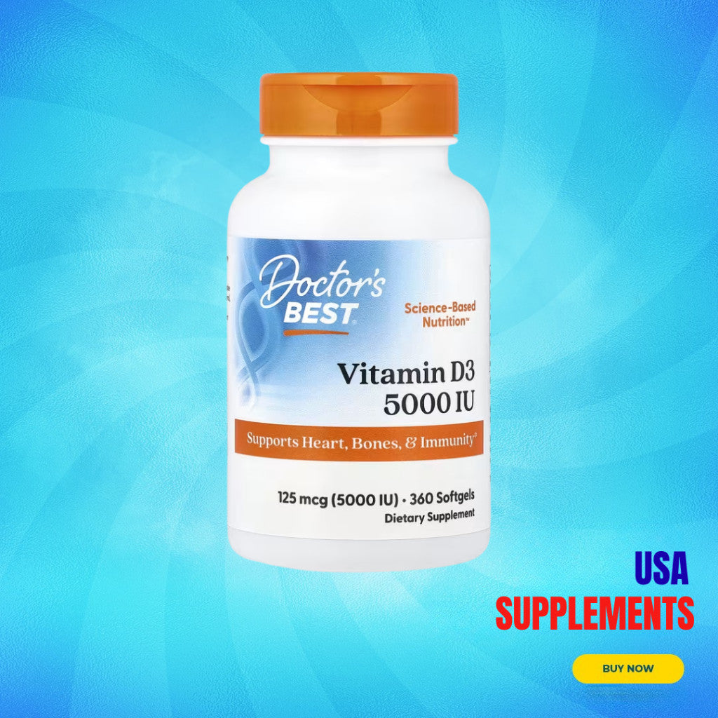 USA Supplements | Doctor's Best, Vitamin D3, 5,000 IU ( Bone Health Support )