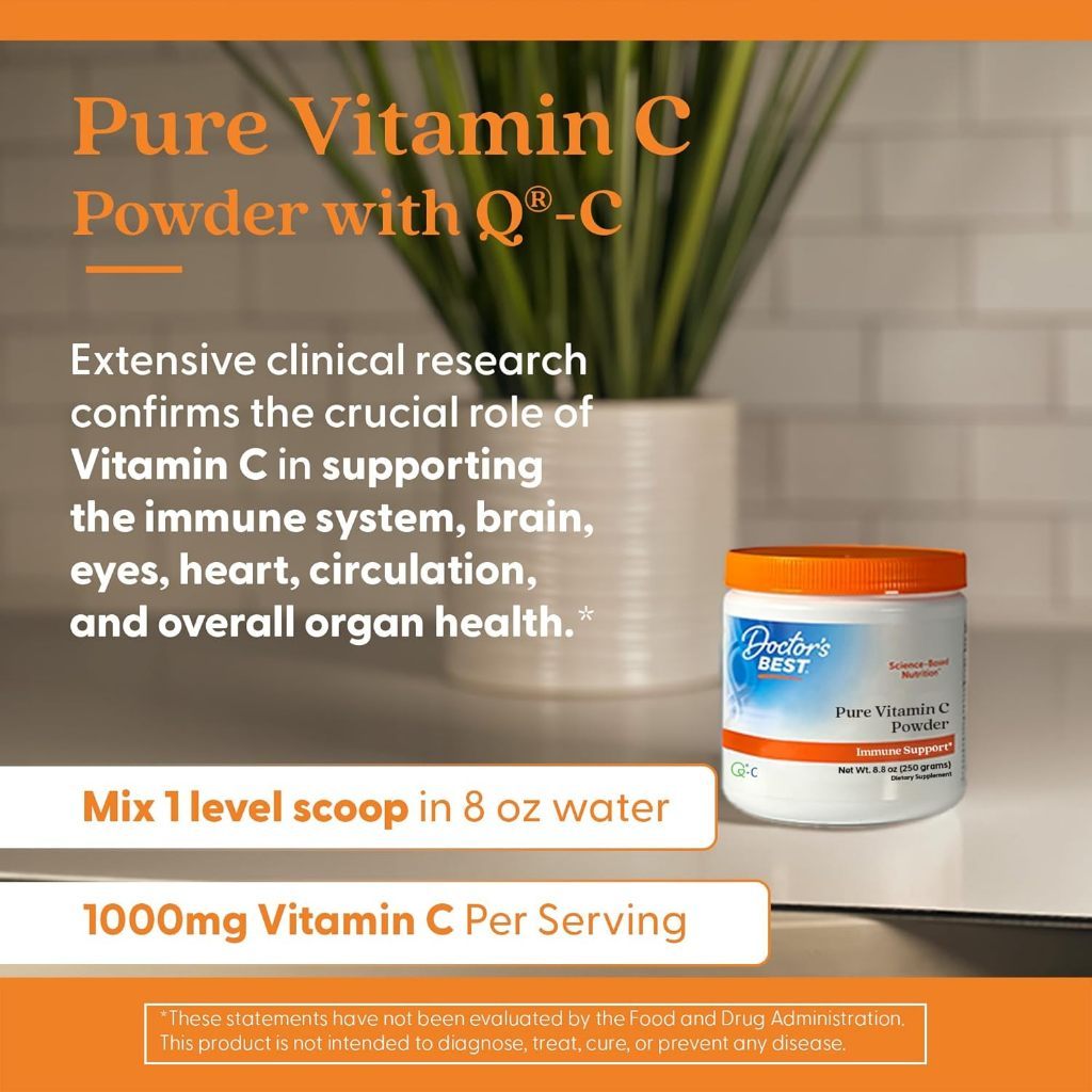 USA Supplements | Doctor's Best, Pure Vitamin C Powder ( Immune System Support )