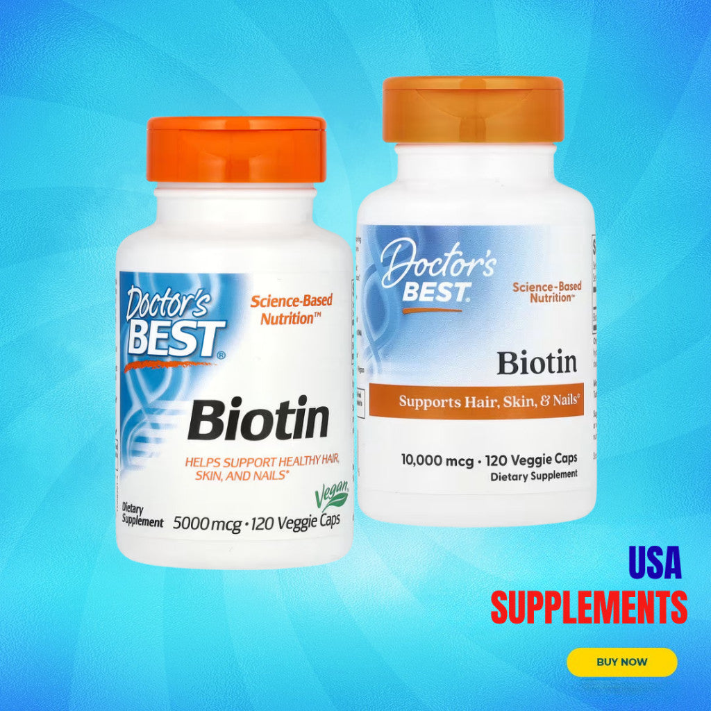 USA Supplements | Doctor's Best, Biotin ( Supports Hair Growth & Improves Skin Health )