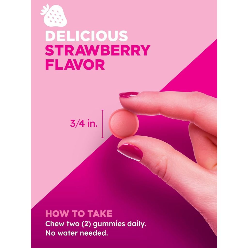 USA Supplements | Pink, Beautiful, Hair, Skin & Nails Gummies ( Supports Healthy Hair Growth )