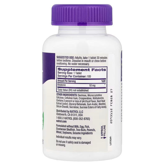 USA Supplements | Natrol, Melatonin, Fast Dissolve, 10 mg ( Fall Asleep Faster, Stay Asleep Longer )