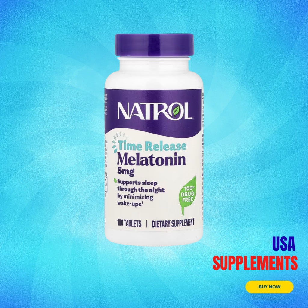 USA Supplements | Natrol, Melatonin, Time Release, 5 mg, 100 Tablets ( Sleep Support )