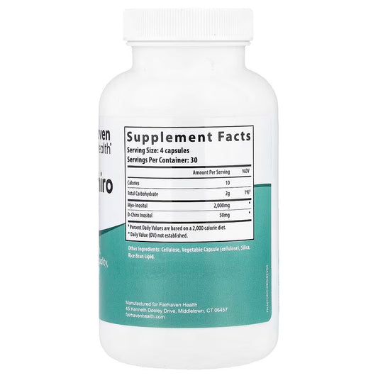 USA Supplements | Fairhaven Health, Myo + D-Chiro Inositol, 120 Capsules ( Hormonal Support )