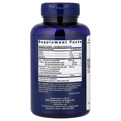 USA Supplements | Life Extension, Super Omega-3 ( Heart & Cardiovascular Health )