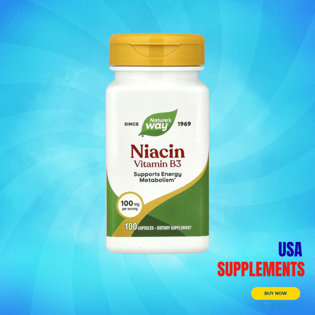 USA Supplements | Nature's Way, Niacin, Vitamin B3 ( Energy Metabolism )