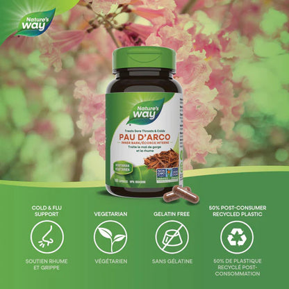 USA Supplements | Nature's Way, Pau D'Arco, 100 Vegan Capsules ( Immune System Support )