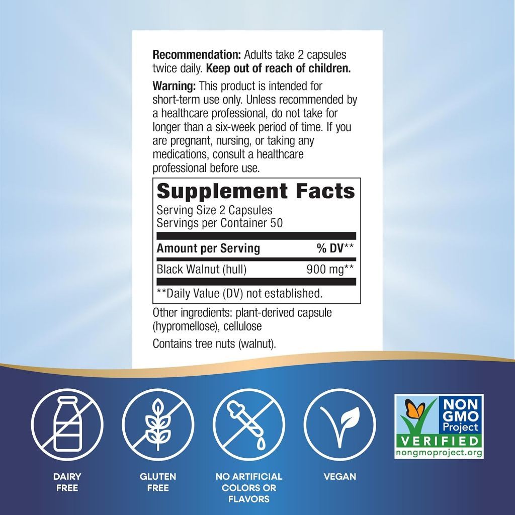USA Supplements | Nature's Way, Black Walnut Hulls ( Digestive Health Support )