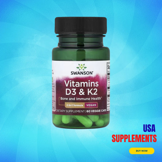 USA Supplements | Swanson, Vitamins D3 & K2 ( Bone Health & Cardiovascular Support )